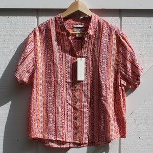 Rachel Zoe Short sleeve Button Down Linen